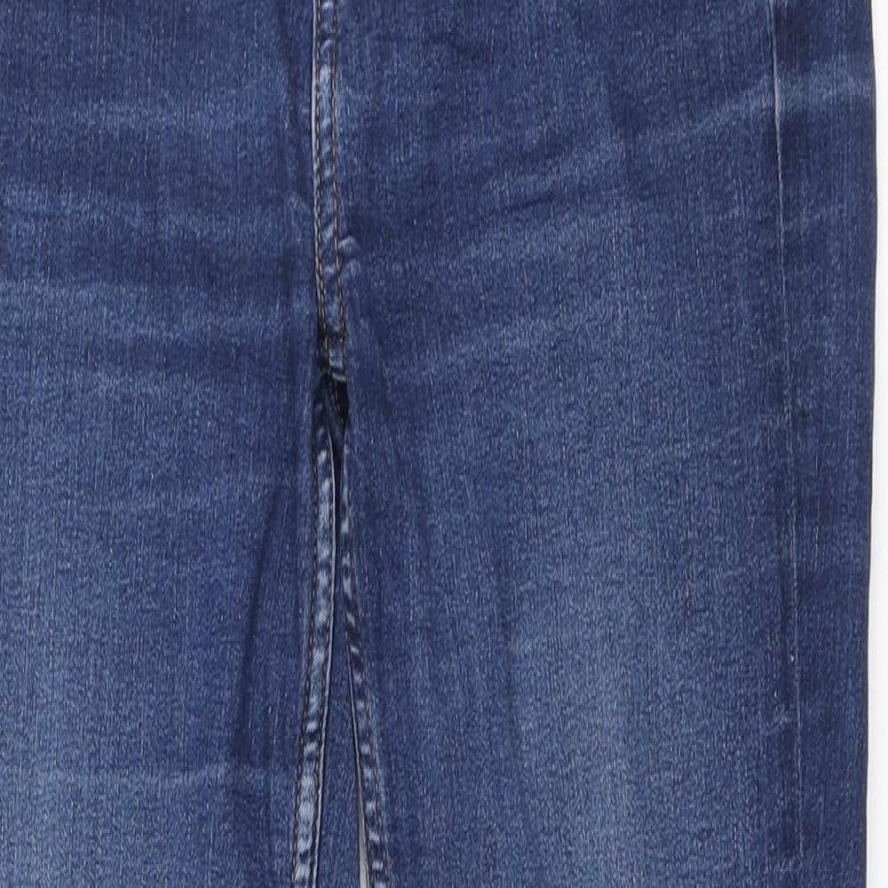 Marks and Spencer Womens Blue Cotton Skinny Jeans Size 8 L28 in Regular