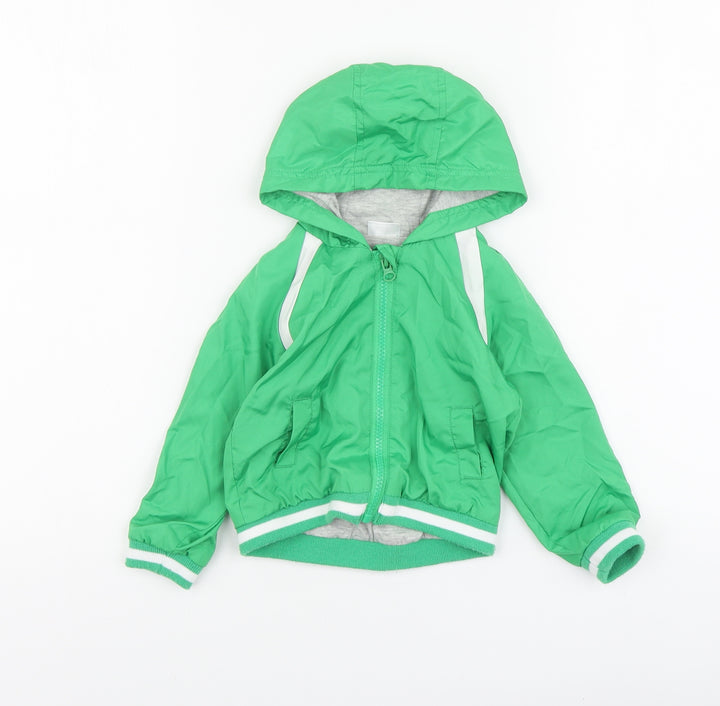 F&F Boys Green Jacket Size 9-12 Months Zip