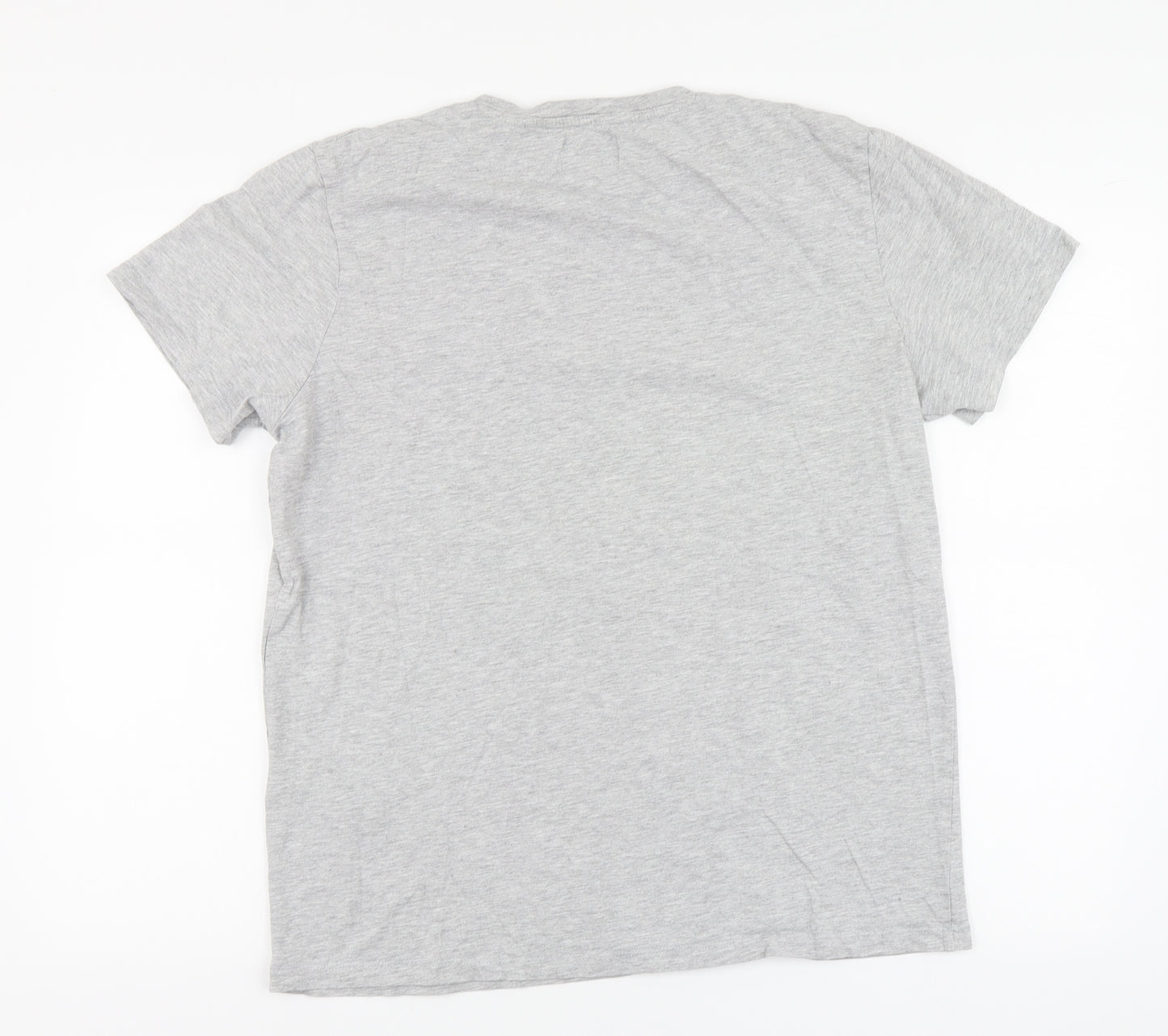 Jack&Jones Mens Grey Cotton T-Shirt Size M Round Neck