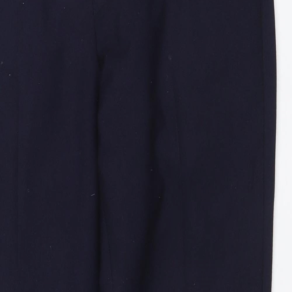 Burton Menswear Mens Blue Polyester Chino Trousers Size 32 L29 in Regular Button