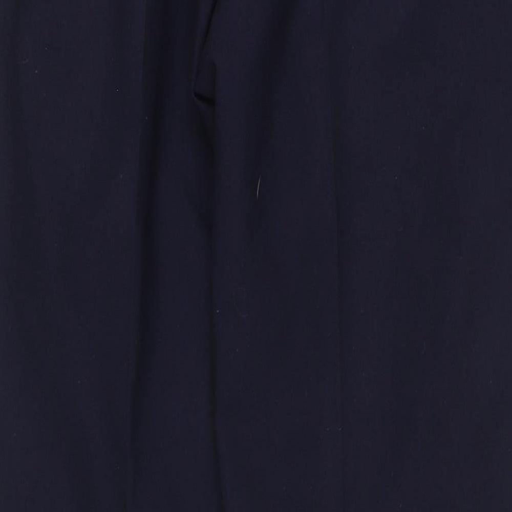 Burton Menswear Mens Blue Polyester Chino Trousers Size 32 L29 in Regular Button