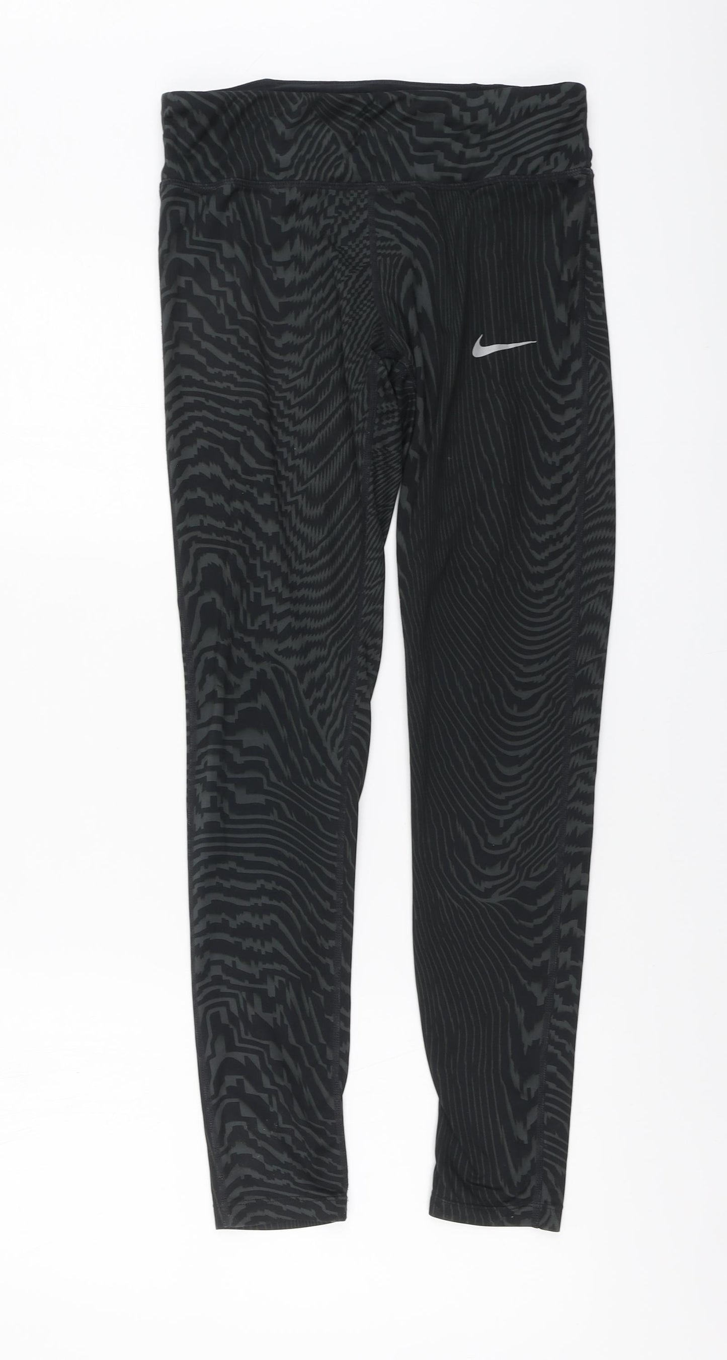 Nike Womens Green Animal Print Polyester Jogger Leggings Size M L28 in Regular