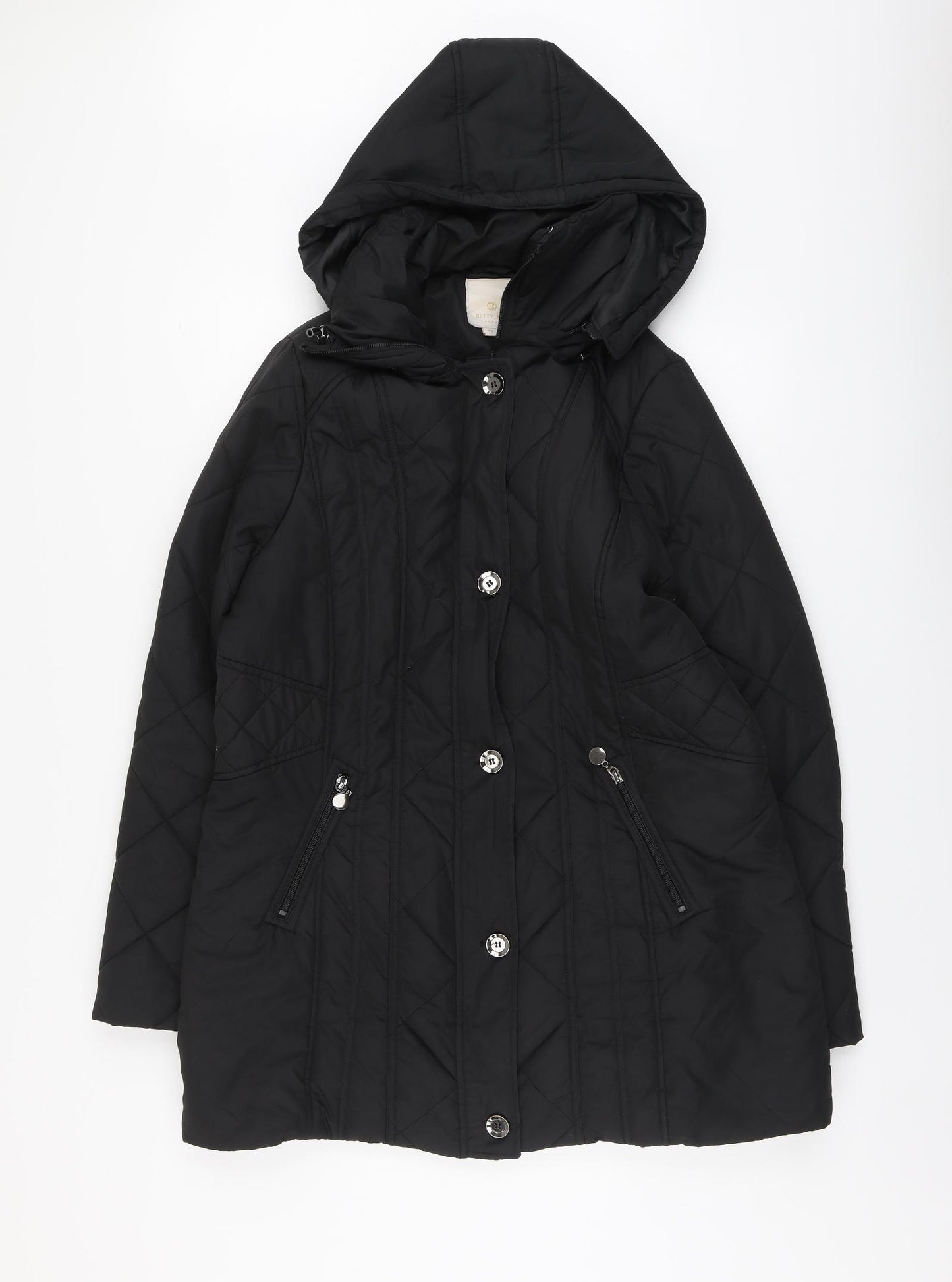 Betty Kay Womens Black Jacket Size 18 Button