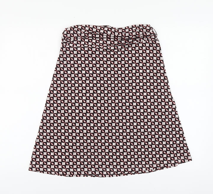 Avoca Womens Multicoloured Geometric Polyester A-Line Skirt Size S