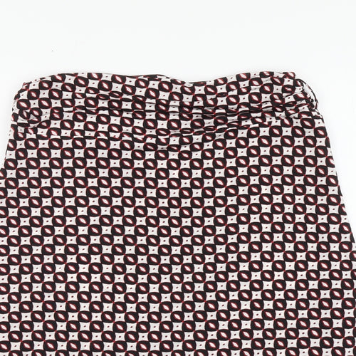 Avoca Womens Multicoloured Geometric Polyester A-Line Skirt Size S