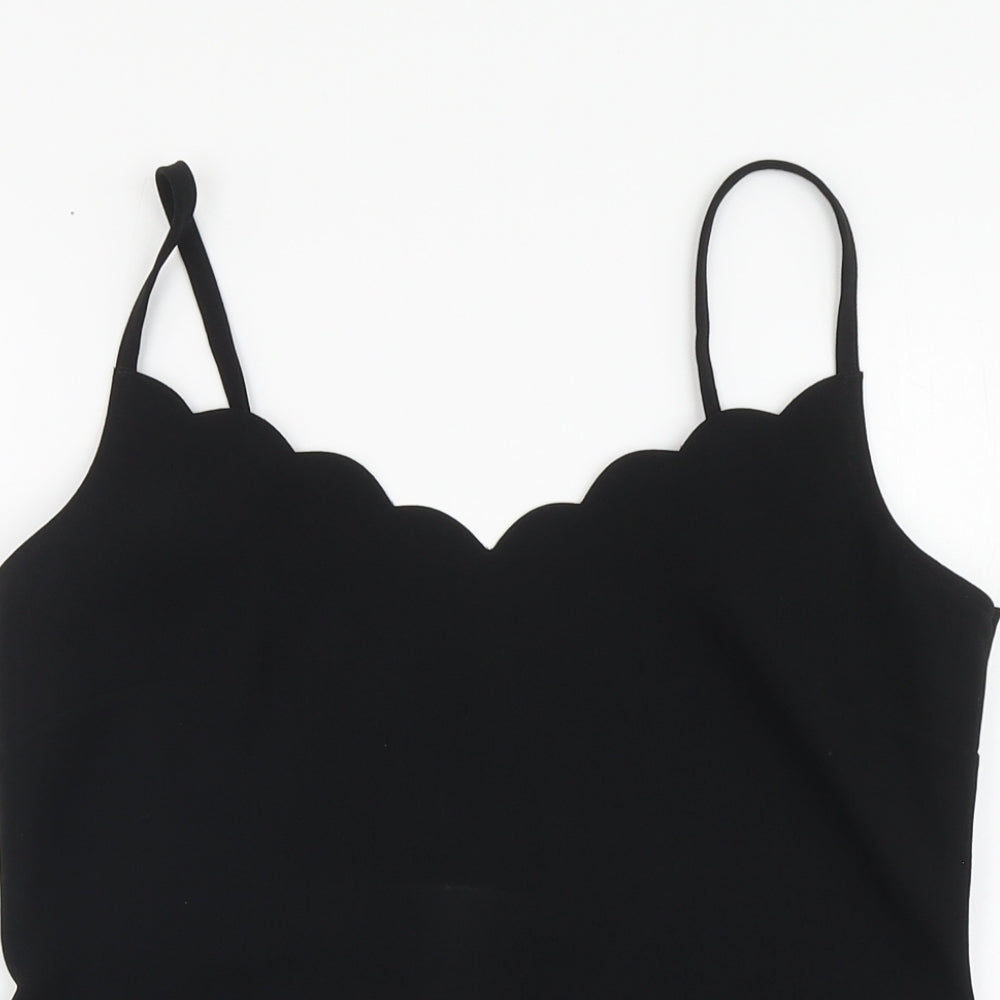 Ted Baker Womens Black Polyester Camisole Blouse Size S V-Neck