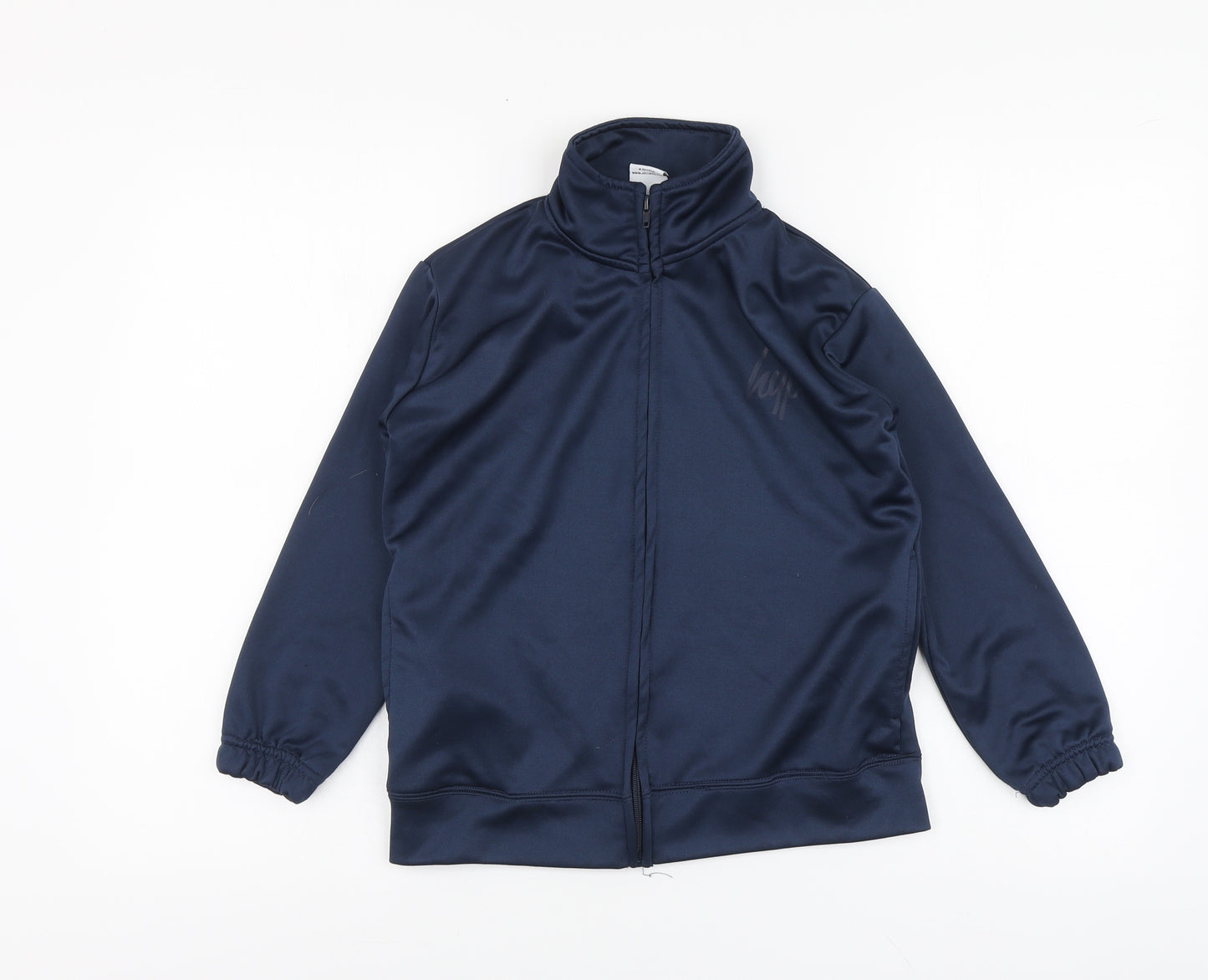 Hype Boys Blue Polyester Full Zip Hoodie Size 11-12 Years Zip