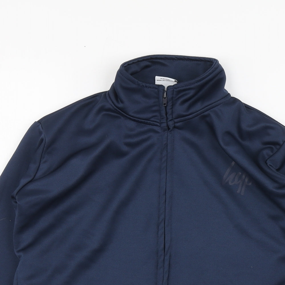 Hype Boys Blue Polyester Full Zip Hoodie Size 11-12 Years Zip