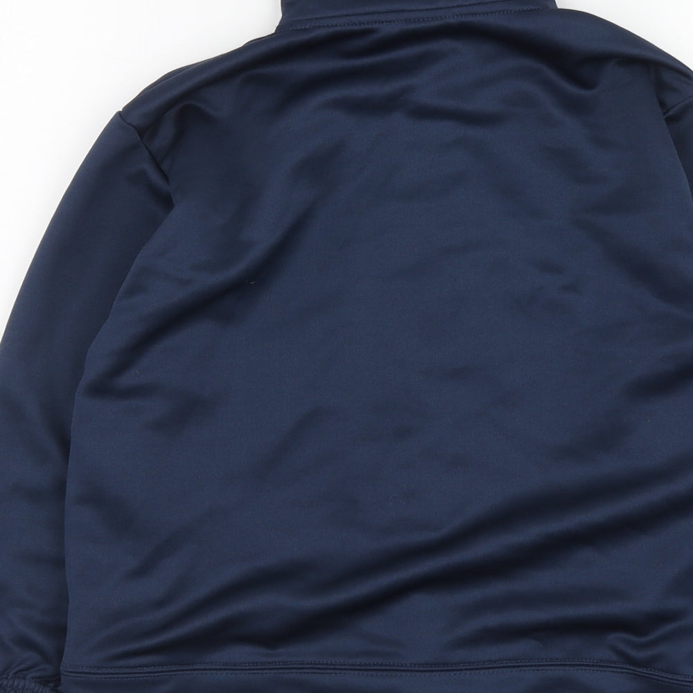 Hype Boys Blue Polyester Full Zip Hoodie Size 11-12 Years Zip
