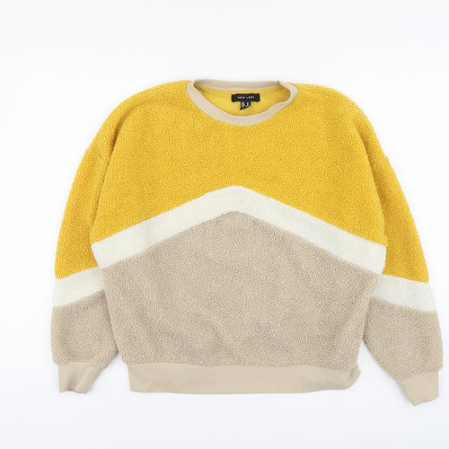 New Look Womens Multicoloured Colourblock Polyester Pullover Sweatshirt Size 8
