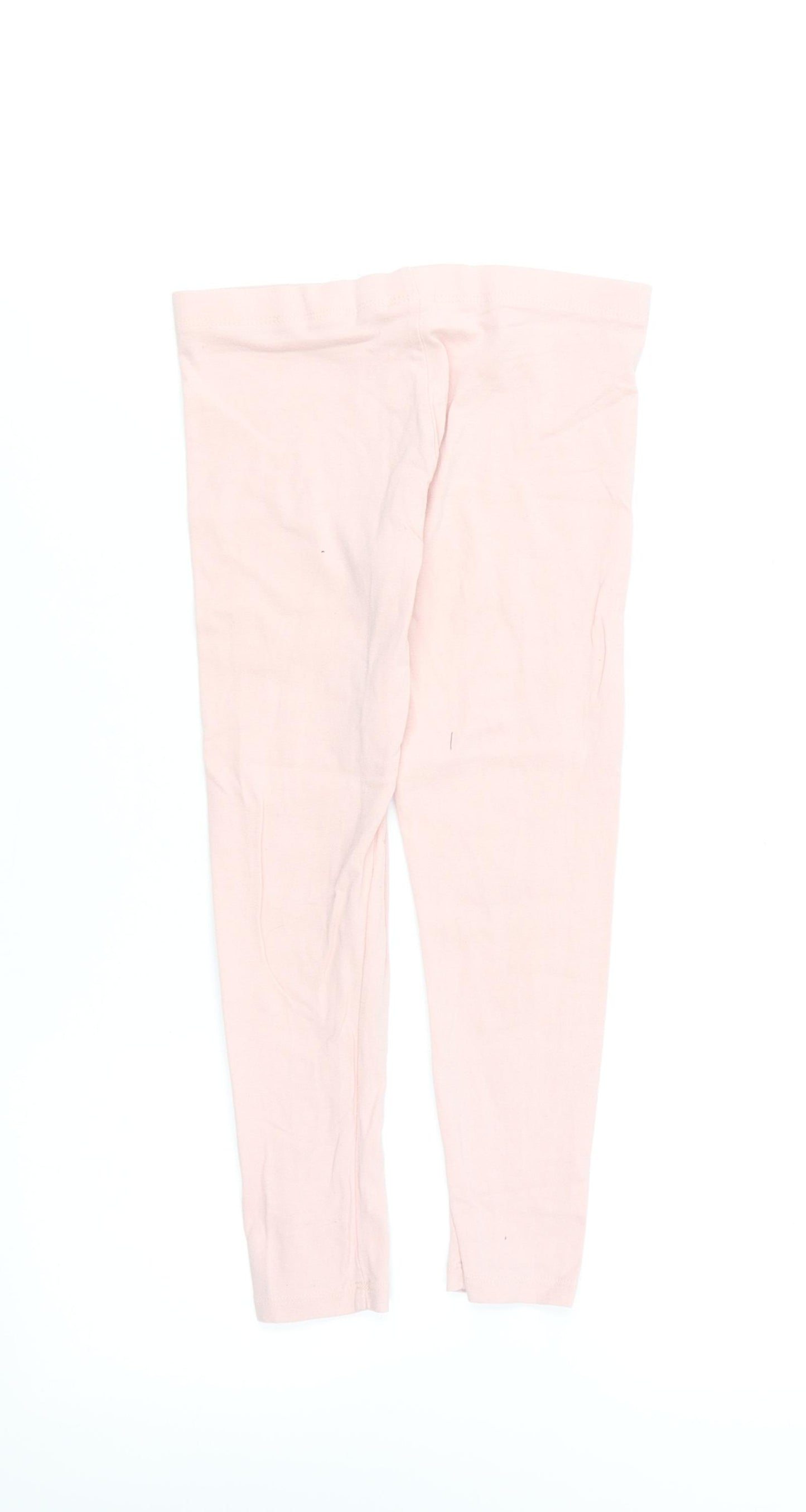 F&F Girls Pink Cotton Jogger Trousers Size 5-6 Years Regular Pullover