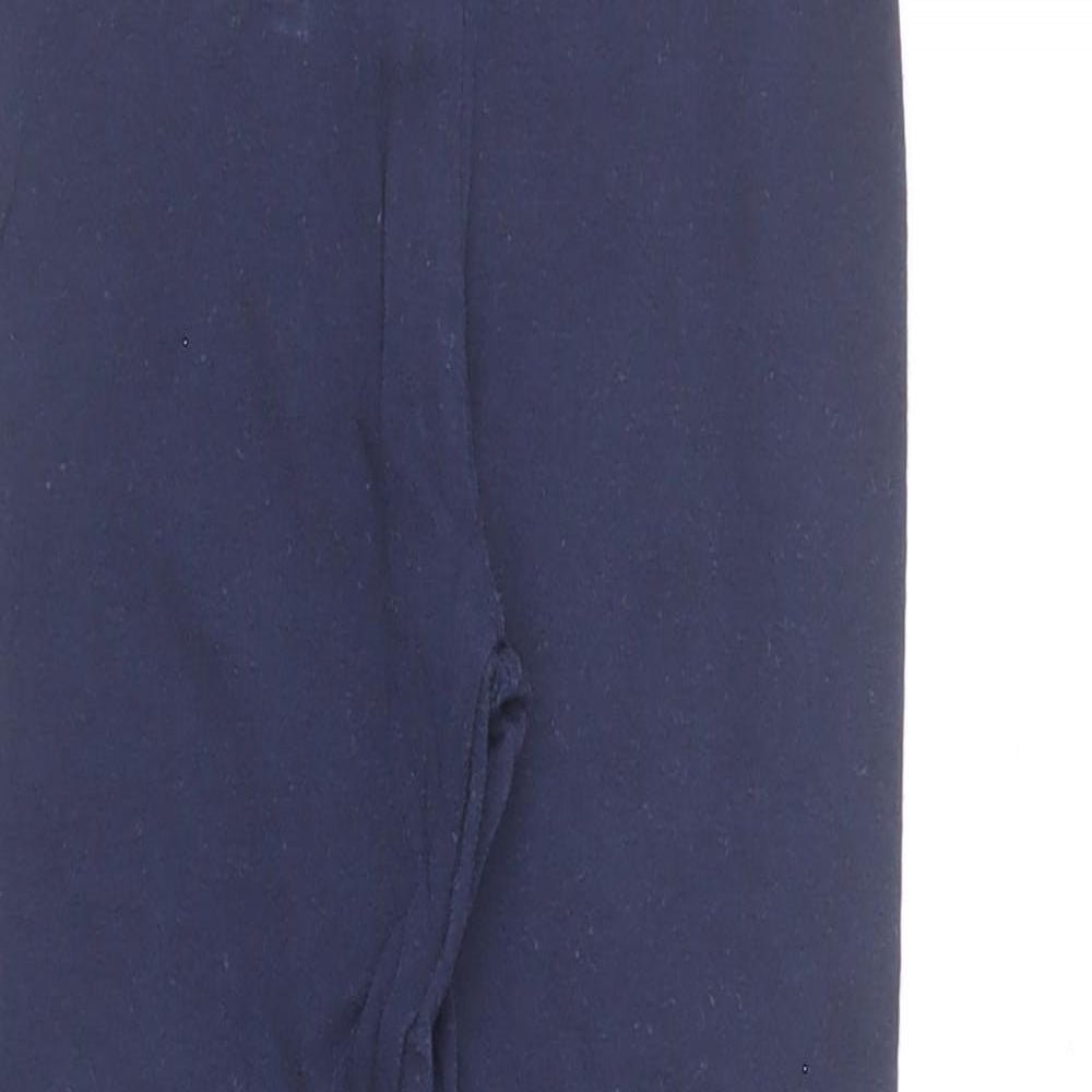 F&F Girls Blue Cotton Jogger Trousers Size 5-6 Years Regular Pullover - Reindeer