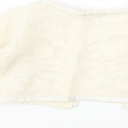 Monsoon Girls Ivory Acrylic Cardigan Jumper Size 12-18 Months Button