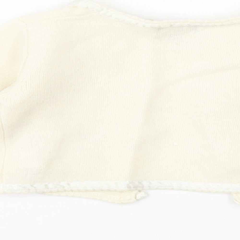 Monsoon Girls Ivory Acrylic Cardigan Jumper Size 12-18 Months Button