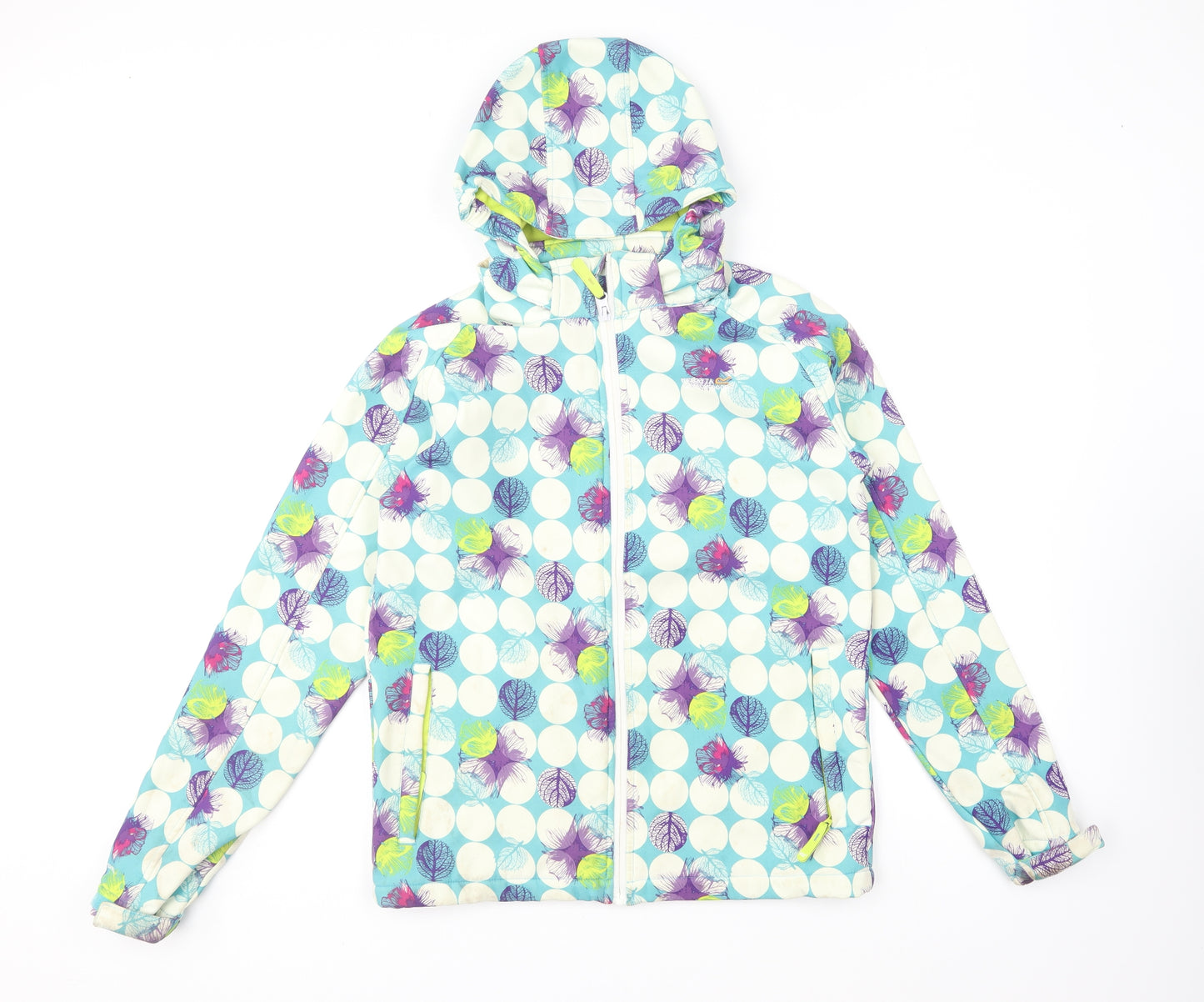 Regatta Womens Multicoloured Polka Dot Jacket Size 14 Zip
