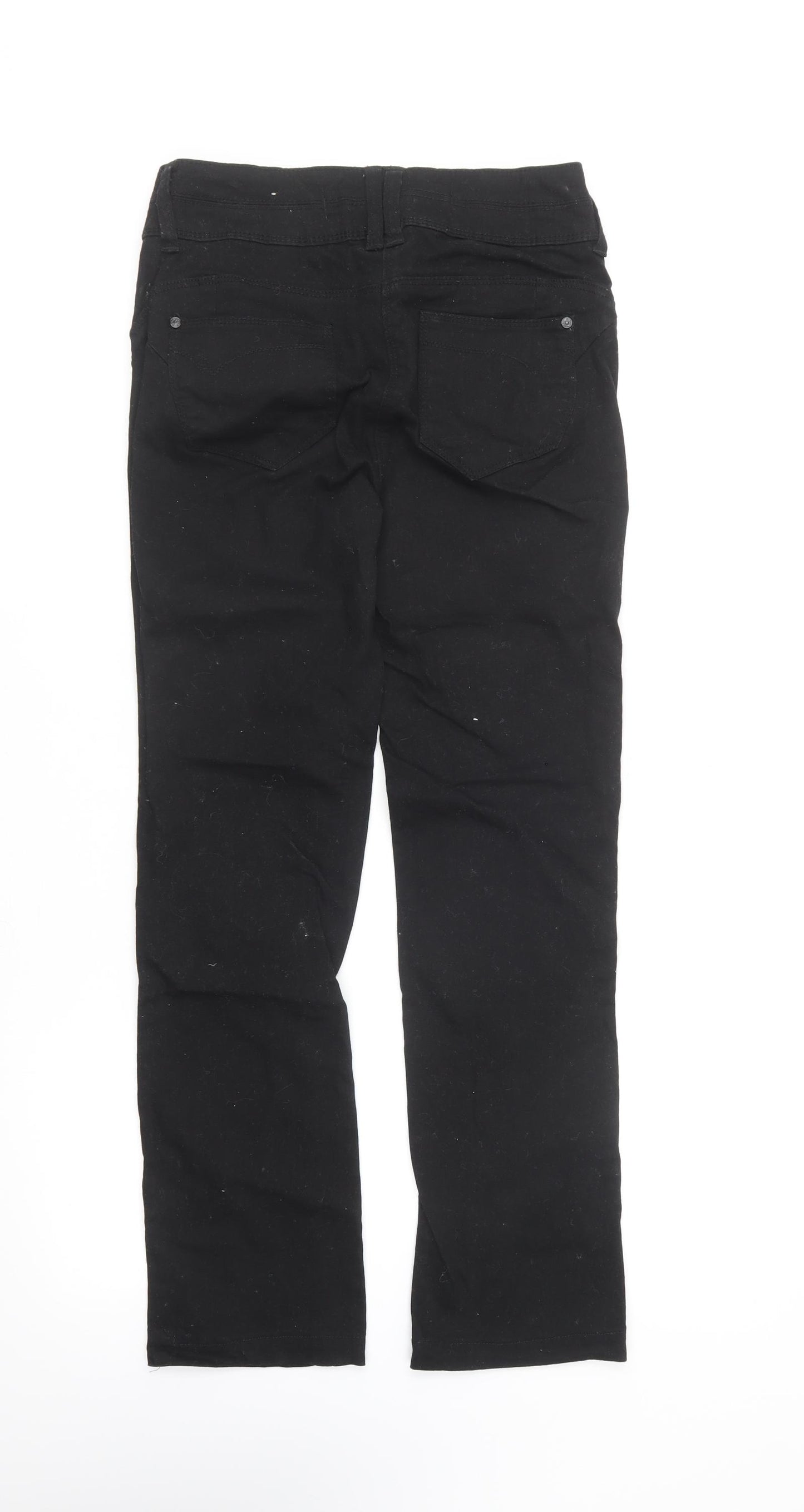 NEXT Womens Black Cotton Skinny Jeans Size 8 L27 in Regular Button