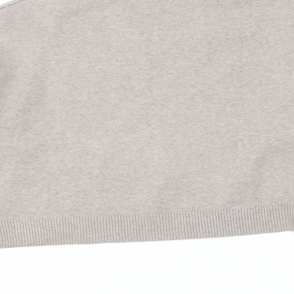 Bershka Womens Brown Round Neck Polyester Pullover Jumper Size M