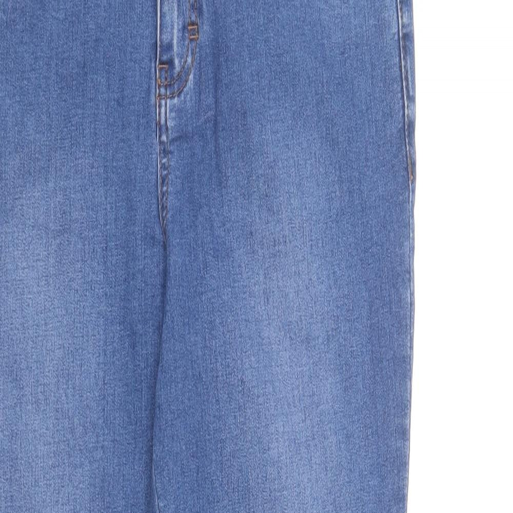 TU Womens Blue Cotton Skinny Jeans Size 10 L28 in Regular Button