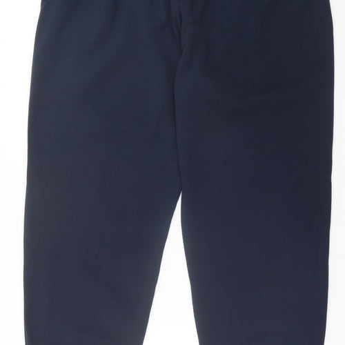 George Mens Blue Cotton Jogger Trousers Size 3XL L31 in Regular Drawstring