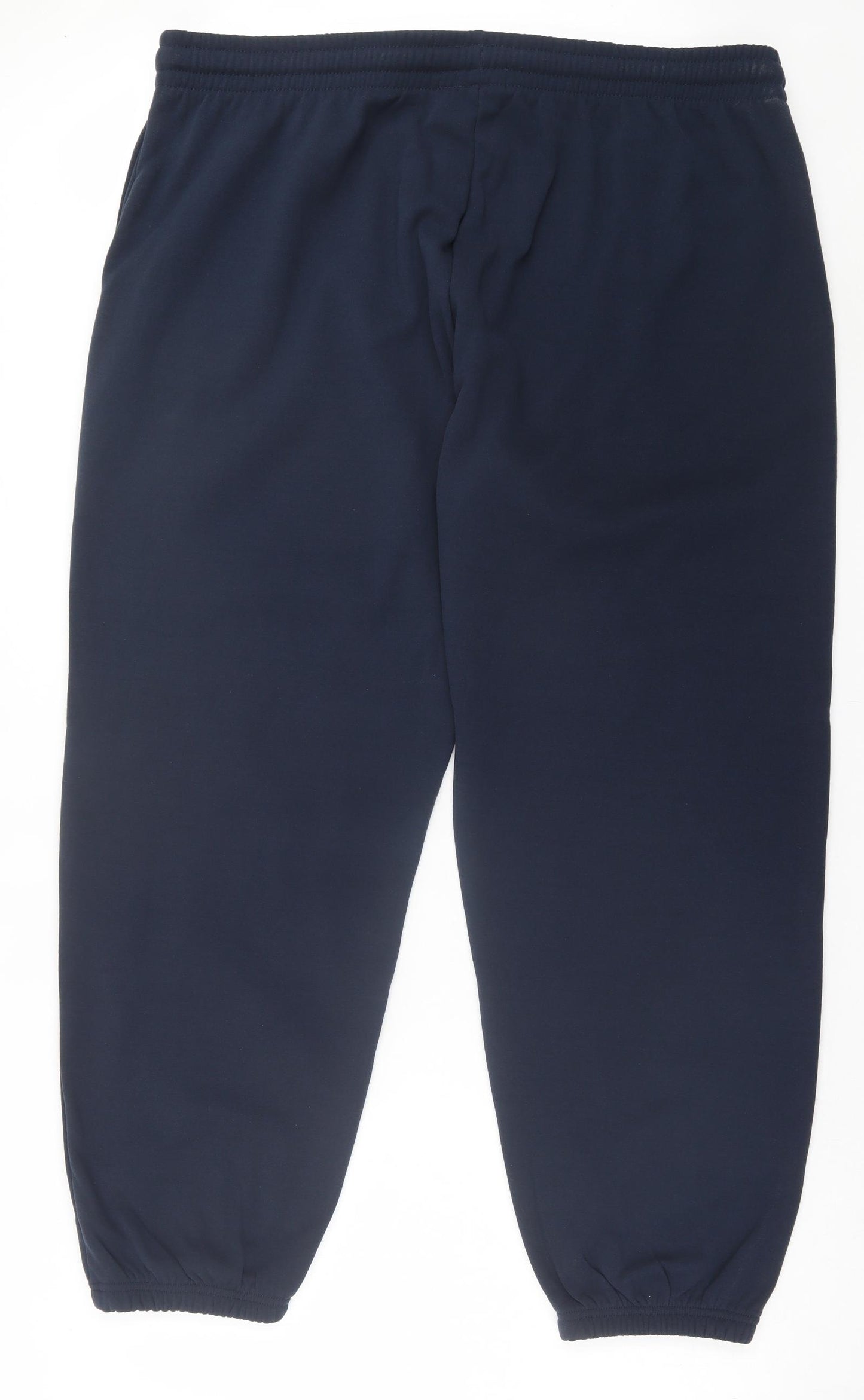 George Mens Blue Cotton Jogger Trousers Size 3XL L31 in Regular Drawstring