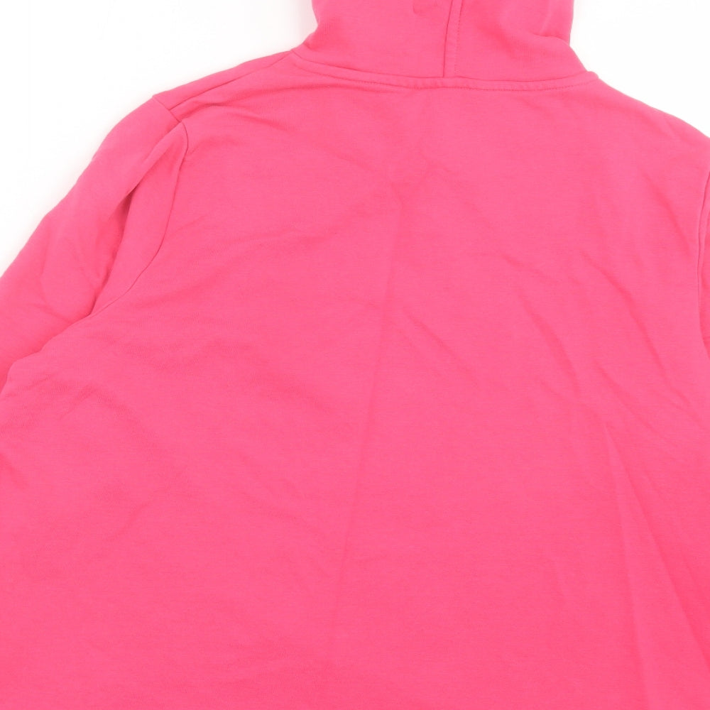 Marks and Spencer Womens Pink Cotton Pullover Hoodie Size 20 Pullover