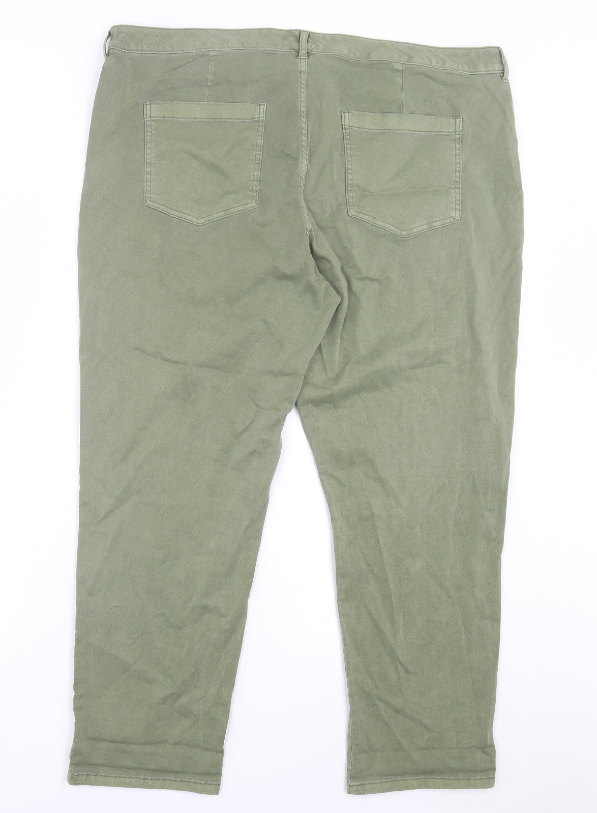 F&F Womens Green Cotton Skinny Jeans Size 20 L27 in Regular Button