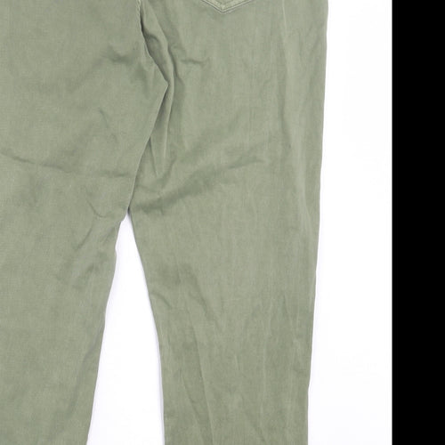 F&F Womens Green Cotton Skinny Jeans Size 20 L27 in Regular Button