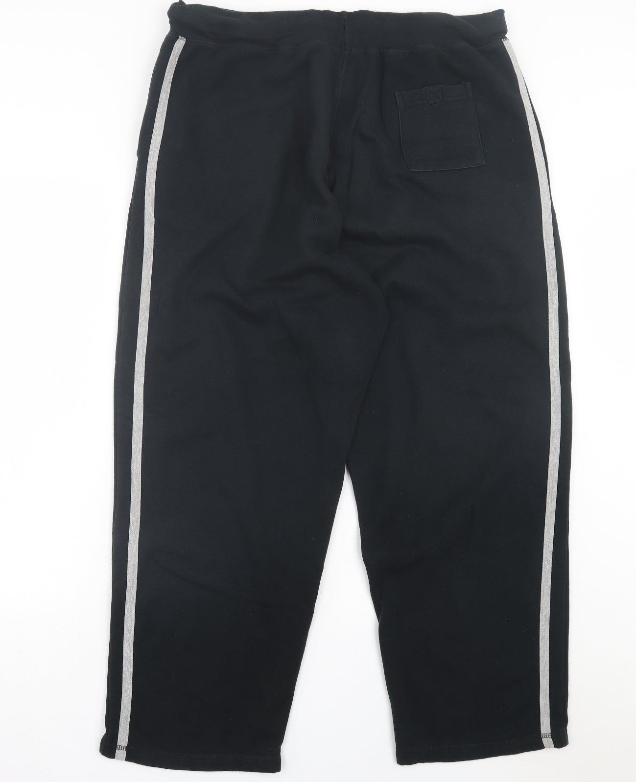 George Mens Black Striped Cotton Jogger Trousers Size XL L29 in Regular Drawstring - Grey Stripe