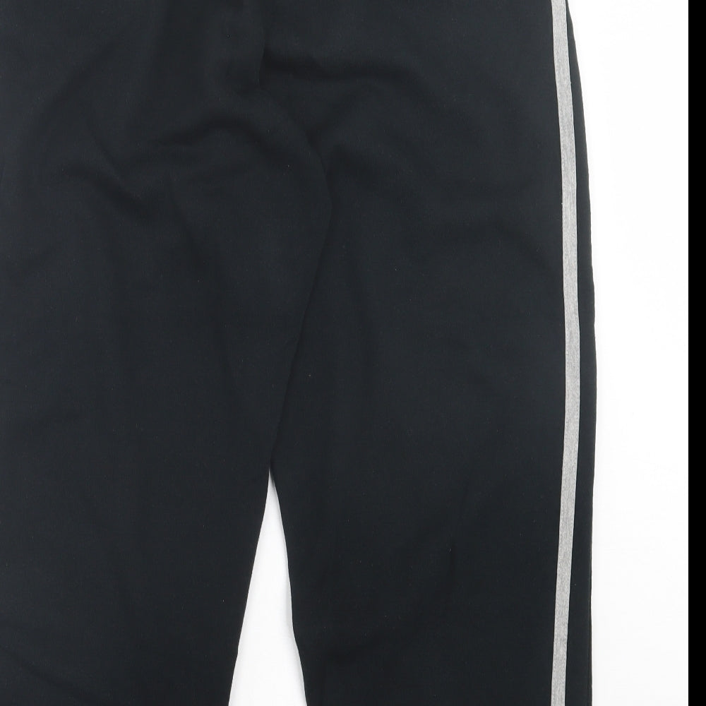 George Mens Black Striped Cotton Jogger Trousers Size XL L29 in Regular Drawstring - Grey Stripe