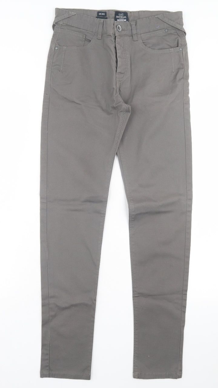 Industrialize Mens Grey Cotton Skinny Jeans Size 28 in L30 in Regular Button