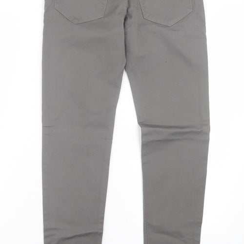 Industrialize Mens Grey Cotton Skinny Jeans Size 28 in L30 in Regular Button