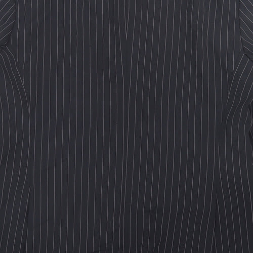 HUGO BOSS Mens Black Striped Wool Jacket Suit Jacket Size 40