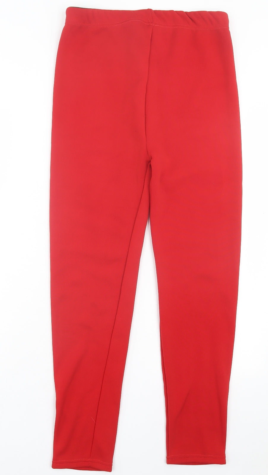 Preworn Womens Red Polyester Jogger Trousers Size 30 in L28 in Regular - Fleece lined