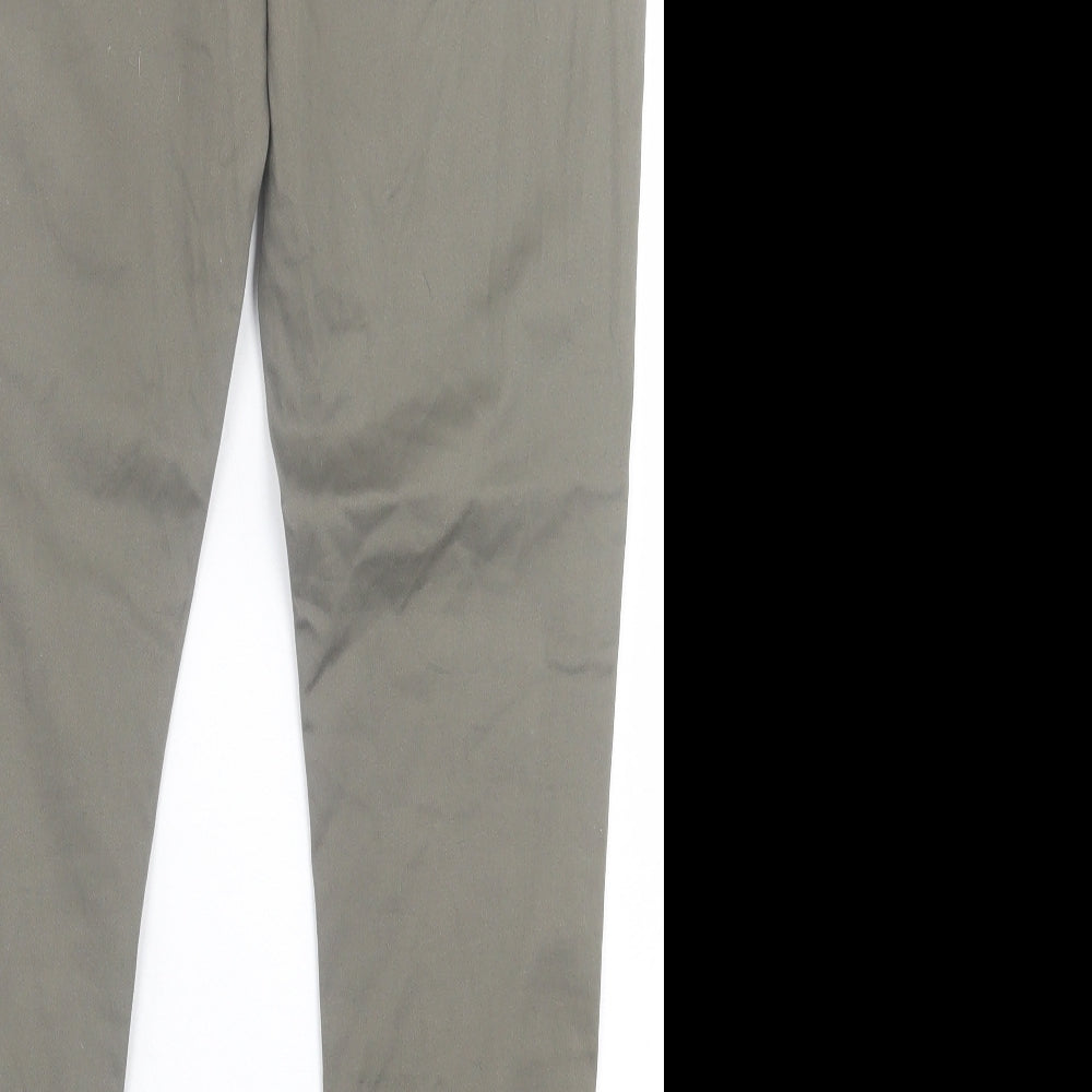 Denim & Co. Womens Green Cotton Skinny Jeans Size 14 L29 in Regular Button - Khaki Green