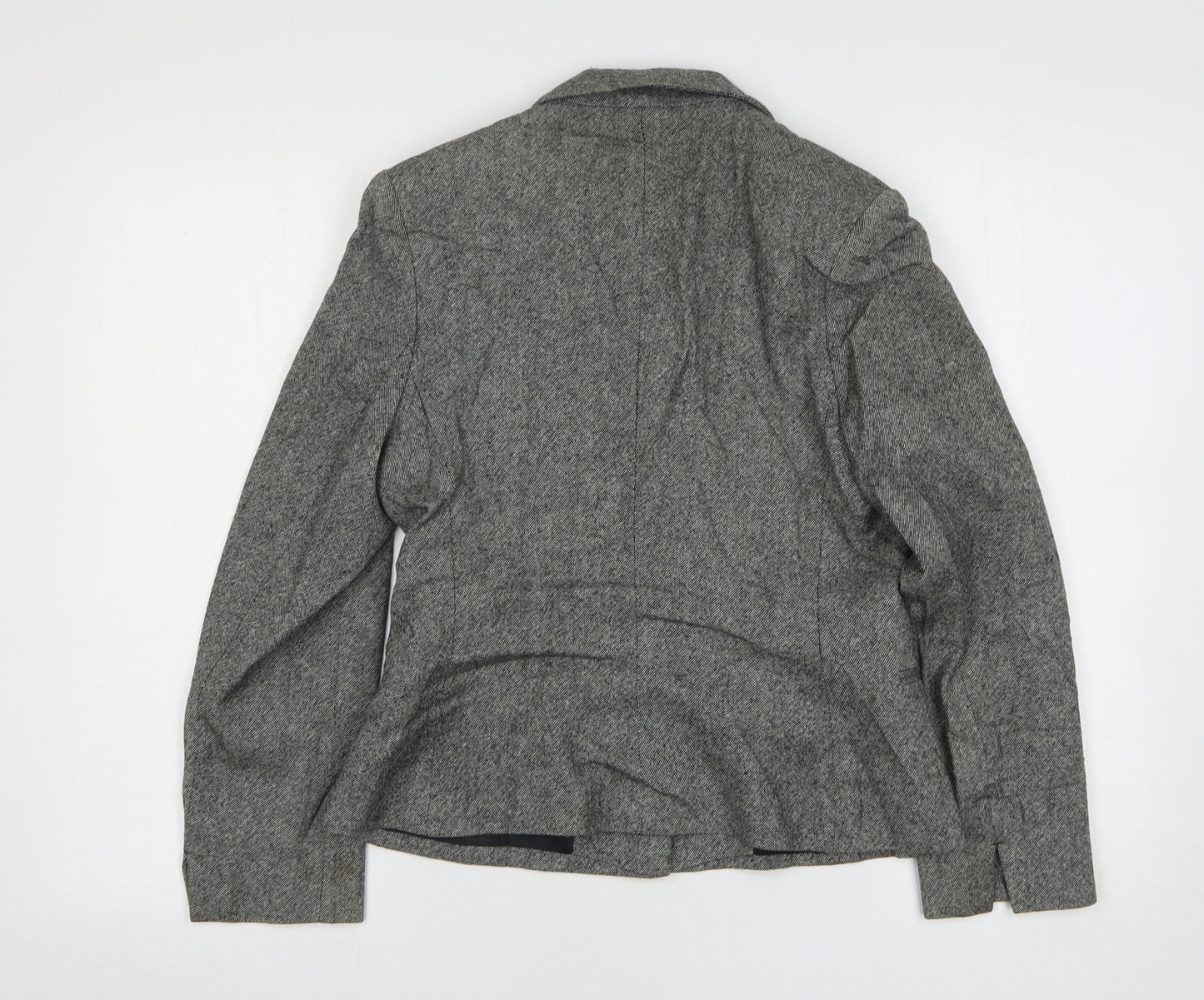 Marks and Spencer Womens Grey Wool Jacket Blazer Size 10