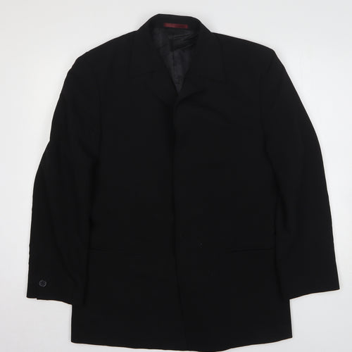 Butler and Webb Mens Black Polyester Jacket Suit Jacket Size 38