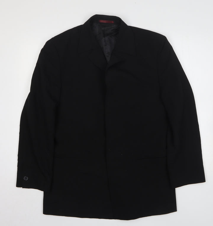 Butler and Webb Mens Black Polyester Jacket Suit Jacket Size 38