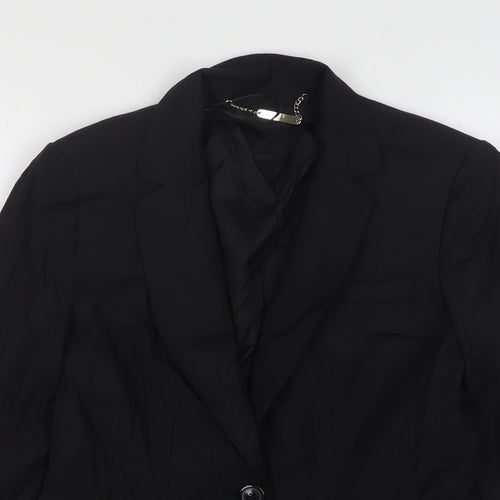 Et Vous Womens Black Polyester Jacket Suit Jacket Size 8
