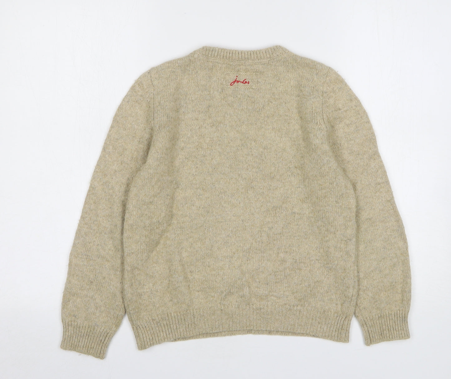 Joules Boys Beige Round Neck Wool Pullover Jumper Size 11-12 Years Pullover - Robin