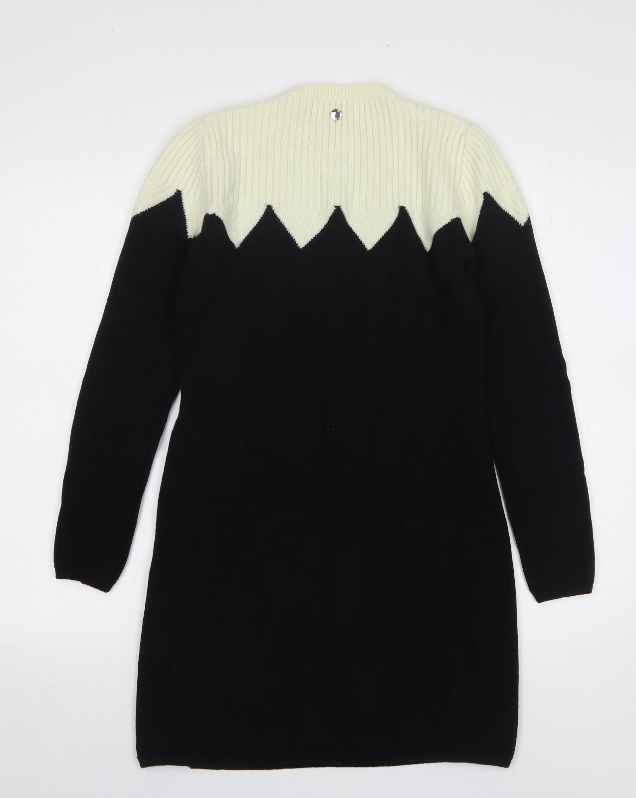 Blues Womens Black Wool Jumper Dress Size M Round Neck