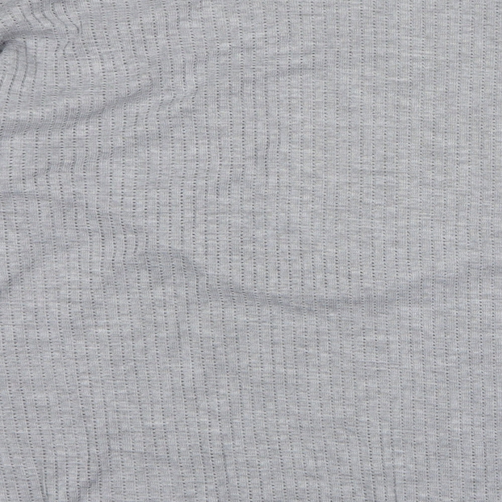 Boohoo Womens Grey Boat Neck Polyester Pullover Jumper Size 22