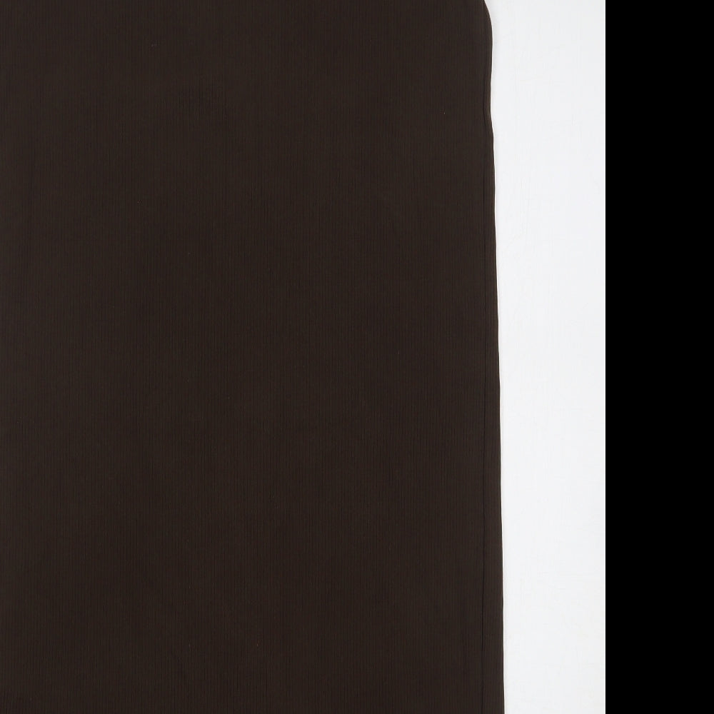 H&M Womens Brown Cotton Tank Dress Size XL Round Neck Pullover