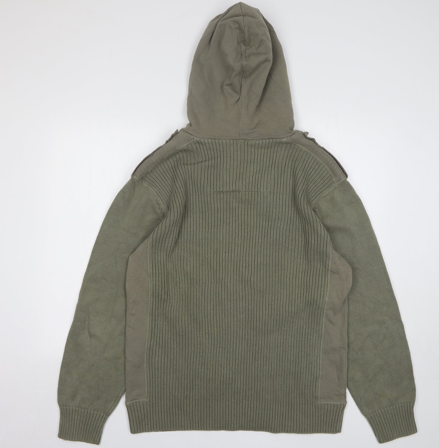 NEXT Mens Green Cotton Pullover Hoodie Size 2XL