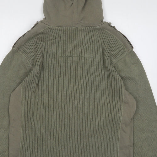 NEXT Mens Green Cotton Pullover Hoodie Size 2XL