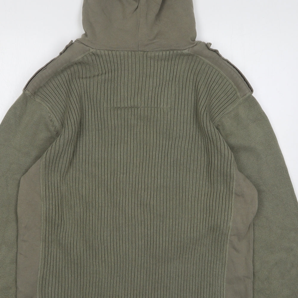 NEXT Mens Green Cotton Pullover Hoodie Size 2XL