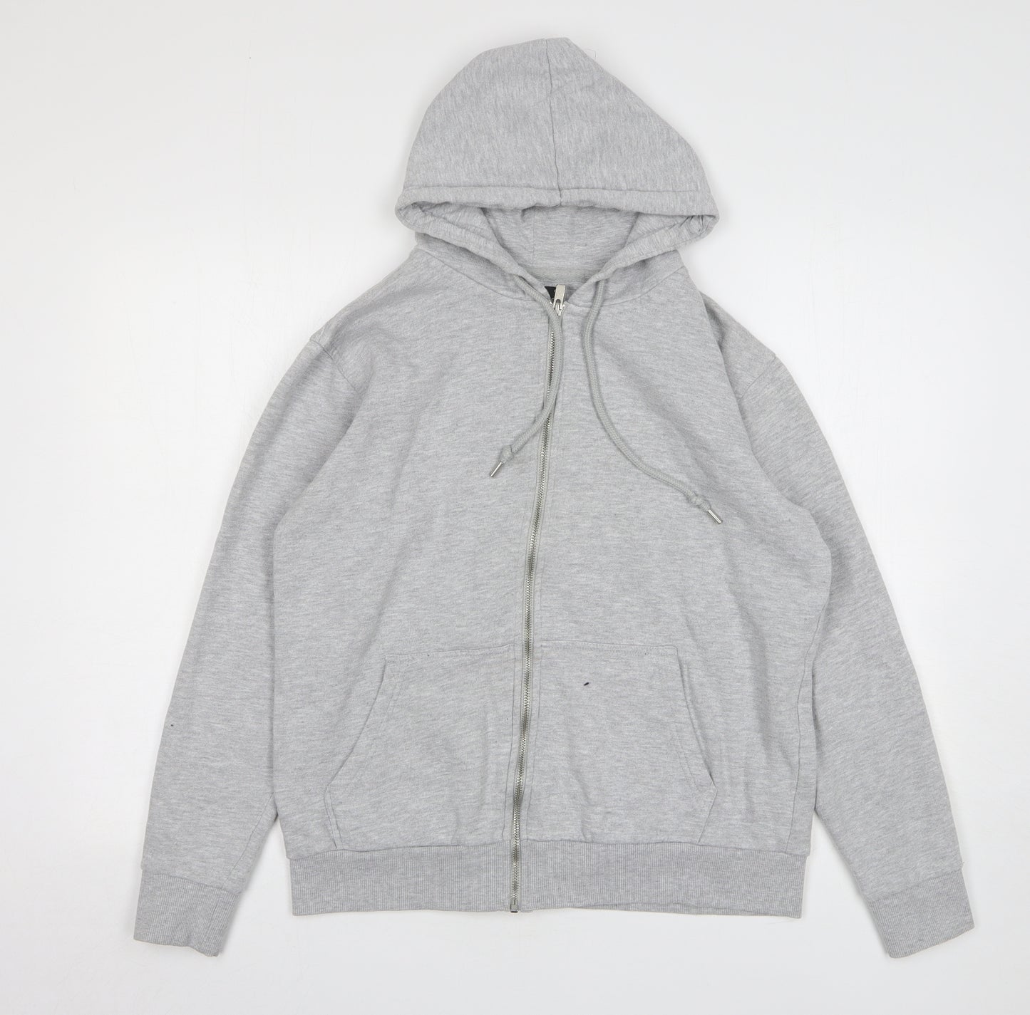 Dunnes Stores Mens Grey Cotton Full Zip Hoodie Size M