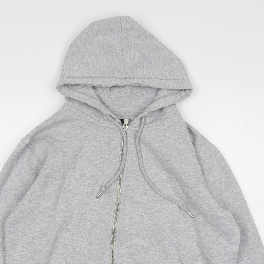 Dunnes Stores Mens Grey Cotton Full Zip Hoodie Size M
