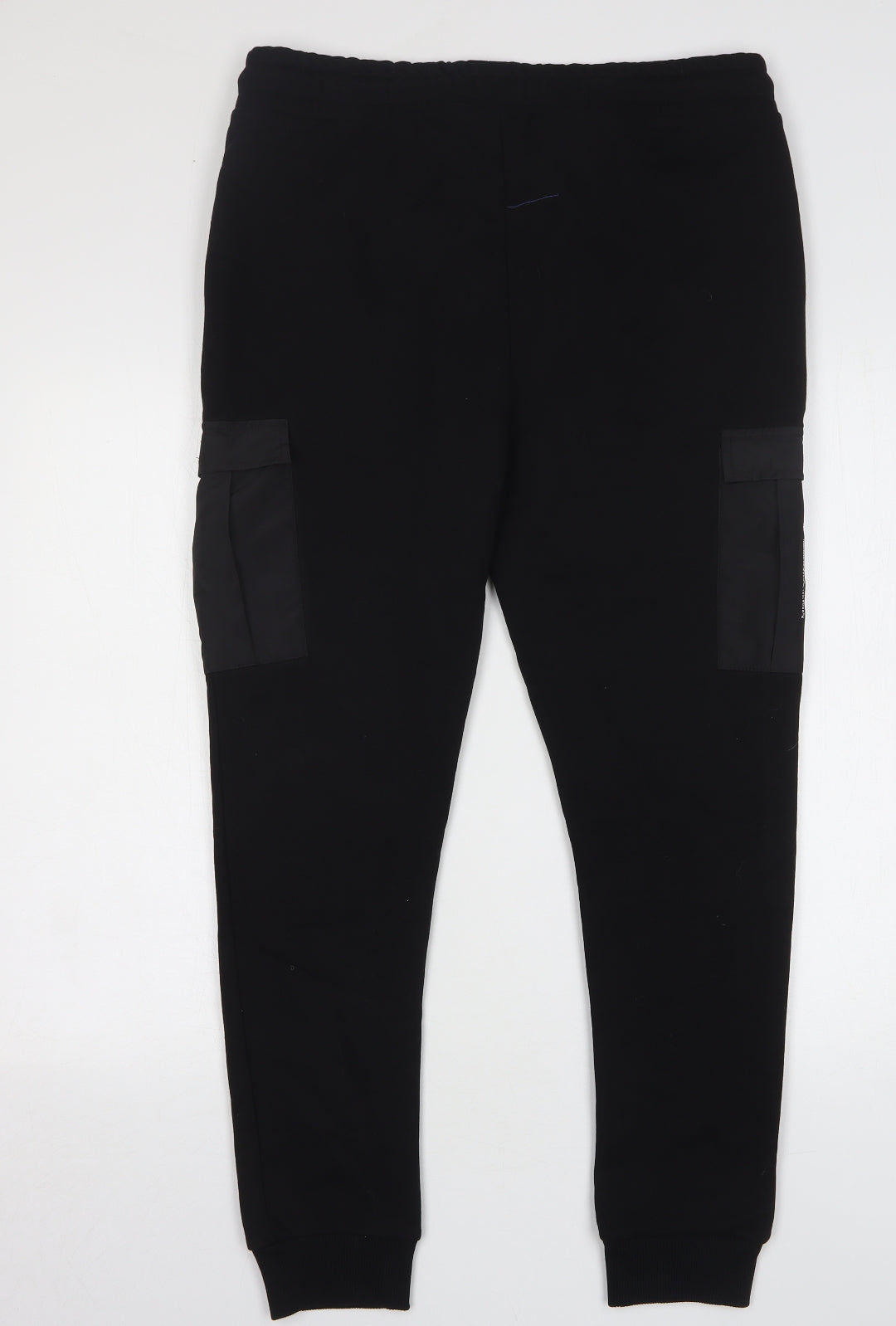 Okami Mens Black Cotton Sweatpants Trousers Size L L29 in Regular Drawstring
