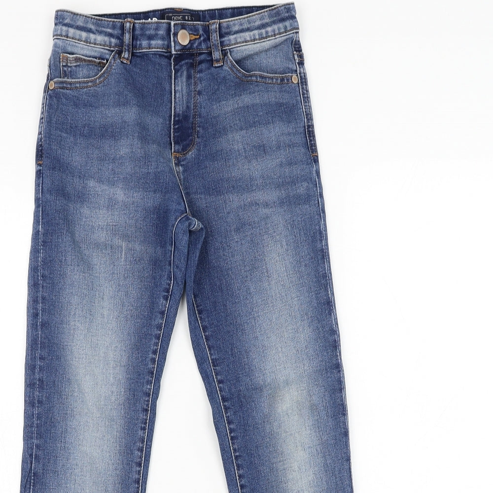 NEXT Boys Blue Cotton Straight Jeans Size 8 Years Regular Zip