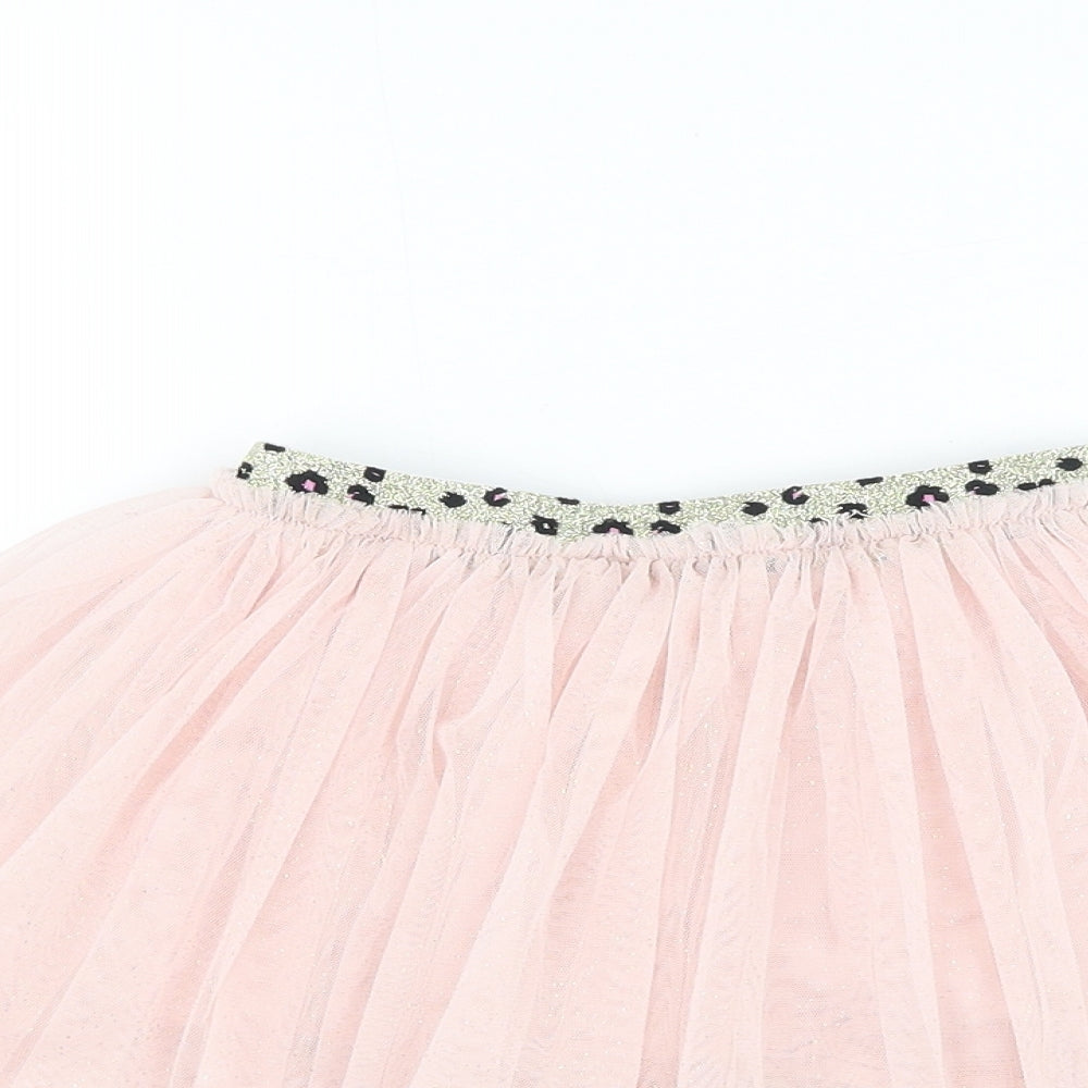 Marks and Spencer Girls Pink Polyester Tutu Skirt Size 3-4 Years Regular Pull On